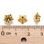 Tibetan Style Alloy Bead Caps, Lead Free and Cadmium Free, Flower, about 8.5mm in diameter, 5mm thick, hole: 1mm