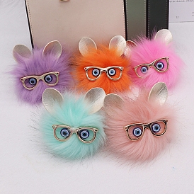 Imitation Fox Fur Keychain, Owl