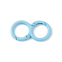 Spray Painted Alloy Spring Gate Rings, Double Round