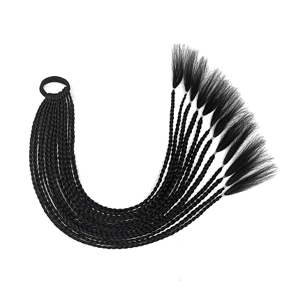 High Temperature Wigs, Braided Long Hair Extensions, Ponytail Holder for Women Girls