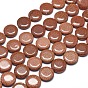 Synthetic Goldstone Beads Strands, Flat Round