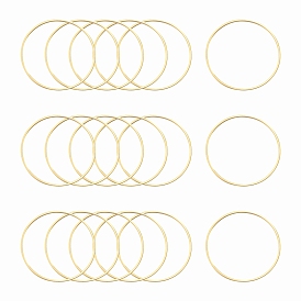 Brass Linking Rings, Long-Lasting Plated, Round Ring