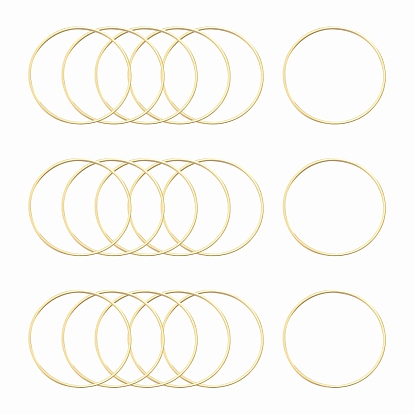 Brass Linking Rings, Long-Lasting Plated, Round Ring