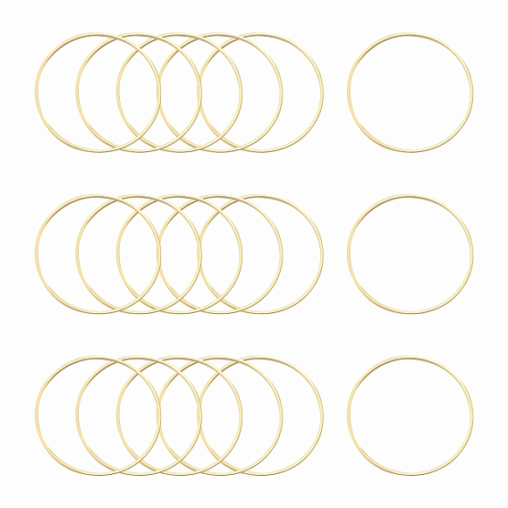 Anillos de bronce que une, larga duración plateado, anillo redondo