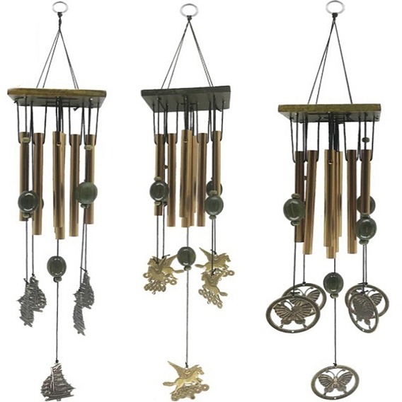 Brass Wind Chimes, Pendant Decorations, Heart/Butterfly/Horse