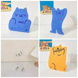 Acrylic Earring Display Stands, Bear/Cat/Tiger Shape