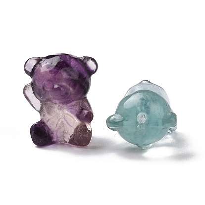 Natural Fluorite Beads, Bear