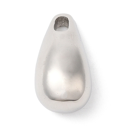 Placage ionique (ip) 304 pendentifs en acier inoxydable, charme de larme
