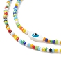 Natural Shell Horse Eye & Glass Seed Beaded Double Layer Necklace for Women