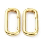 Rack Plating Brass Keychain Clasps, Long-Lasting Plated, Oval