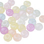 Acrylic Beads, Glitter Beads, Half Drilled, Half Round