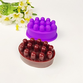 Moules en silicone, pour la fabrication de savon en barre de massage faite à la main, ovale