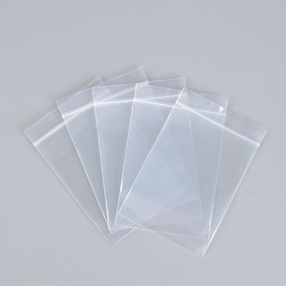 Sacs en polyéthylène à fermeture zip, sacs d'emballage refermables, joint haut, sac auto-scellant, rectangle