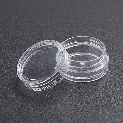 Transparent Plastic Empty Portable Facial Cream Jar, Refillable Cosmetic Containers, with Screw Lid