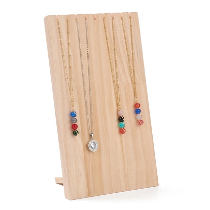 Деревянный держатель ожерелья ювелирных изделий ожерелья, длинная цепь стенд