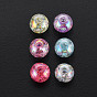 Transparent perles acryliques craquelés, de couleur plaquée ab , ronde