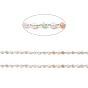 Cadenas de cuentas de perlas de imitación abs, con 304 fornituras de acero inoxidable, sin soldar, con carrete