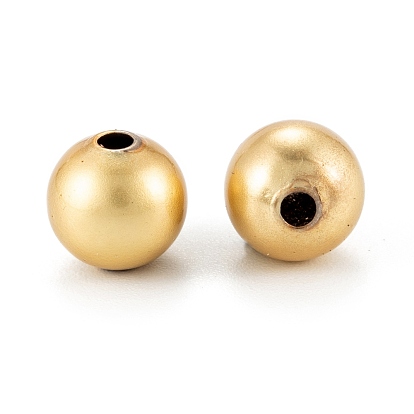 Brass Beads, Real 18K Gold Plated, Long-Lasting, Lead Free & Cadmium Free, Round