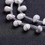 Natural Howlite Beads Strands, Top Drilled Beads, Teardrop, Faceted