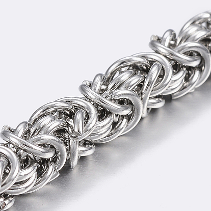 304 Stainless Steel Byzantine Chain, Unwelded