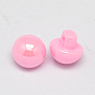 Taiwan boutons à queue acryliques, nacré plein, 1-trou, dôme