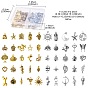 50Pcs 50 Style Tibetan Style Alloy Charms, Mixed Shapes