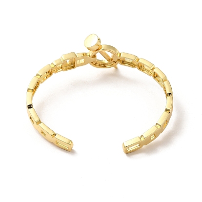 Кольцо из прозрачного кубического циркония, гвоздь и замок, открытый браслет-манжета, ионное покрытие (ip) латунный полый браслет для женщин