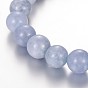 Perles de pierres précieuses étirent bracelets de charme, avec strass et 304 accessoires en acier inoxydable, 57mm
