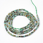Natural African Turquoise(Jasper) Beads Strands, Faceted Round