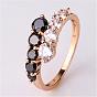 Simple Fashion Style Brass Cubic Zirconia Rings
