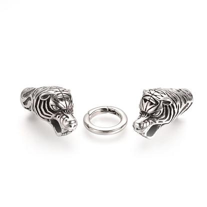 304 пружинные кольца из нержавеющей стали, уплотнительные кольца, с двумя конечными шнур шапки, тигр