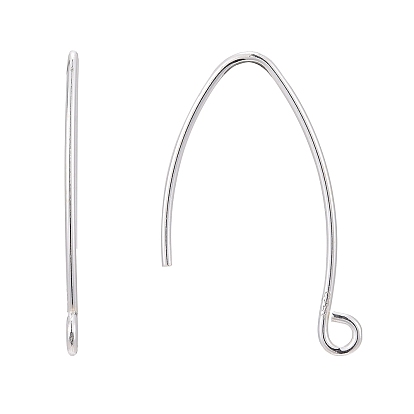 925 Sterling Silver V Shaped Earring Hooks, Marquise Ear Wire