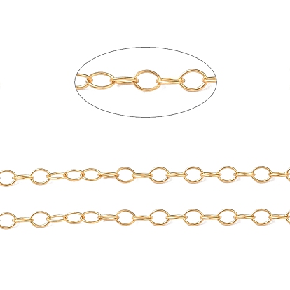 Cadenas de cable de latón, soldada, cadenas llenas de oro real 14k