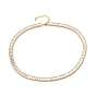 Brass Micro Pave Cubic Zirconia Link Chain Bracelets, Long-Lasting Plated