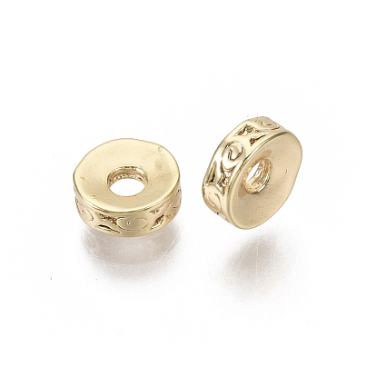 Brass Spacer Beads, Nickel Free, Flat Round