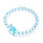 Transparent Acrylic Beads Kids Bracelets, Round and Butterfly