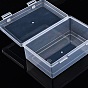 Rectangle Plastic Storage Organizer Boxes with Hinged Lid, Jewelry Case for Small Items, Jewelry Storage