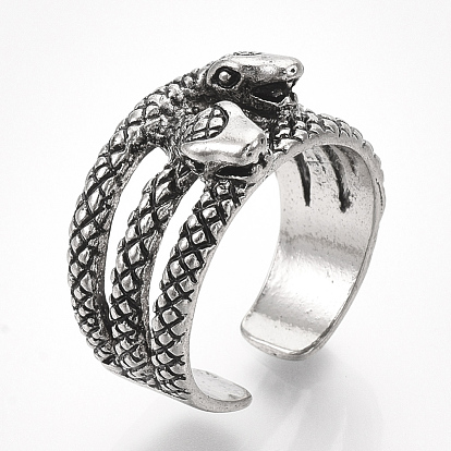 Сплав манжеты кольца пальцев, широкая полоса кольца, змея