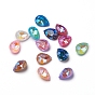 Glass Rhinestone Cabochons, Pointed Back, Faceted, Teardrop