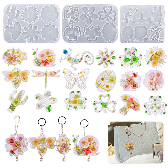 Silicone Molds, Resin Casting Molds, for UV Resin & Epoxy Resin Pendants Making