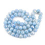 Electroplate Glass Beads Strands, Faceted, Round