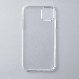 Funda de teléfono inteligente de silicona en blanco diy transparente, apto para iphone 11 (6.1 pulgadas), para la caja del teléfono de bricolaje de resina epoxi