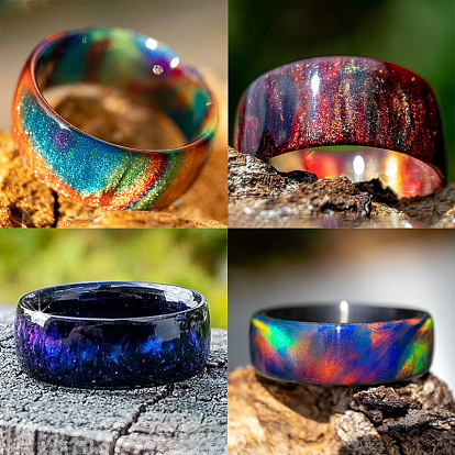 Anillos de dedo acrílicos con bandera del orgullo del arco iris