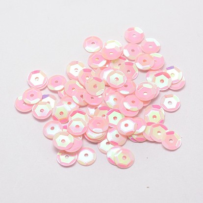 Plastic Paillette Beads, Semi-cupped Sequinss Beads, Center Hole