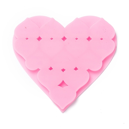 Valentine's Day Theme Food Grade Pendant Silicone Molds, Bakeware Tools, For DIY Cake Decoration, Chocolate, Candy Mold, Heart with Word
