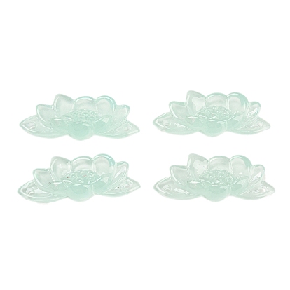 Translucent Resin Flower Connector Charms, Lotus Links