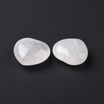 Coeur en cristal de quartz naturel pierre d'amour, pierre de palme de poche pour équilibrer le reiki