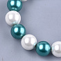 Shell Pearl Beaded Stretch Bracelets, Round