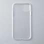 Étui transparent pour smartphone en silicone blanc bricolage, fit pour iphone11(6.1 pouces), pour bricolage résine époxy versant cas de téléphone
