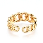 Adjustable Brass Finger Rings, Cuff Rings, Open Rings, with Micro Pave Clear Cubic Zirconia, Long-Lasting Plated